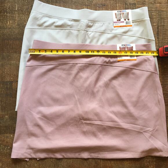 *Lot of 2* 32 Degrees Cool Skort Womens Size XXL Pink Light Grey Cooling Summer - Picture 2 of 6